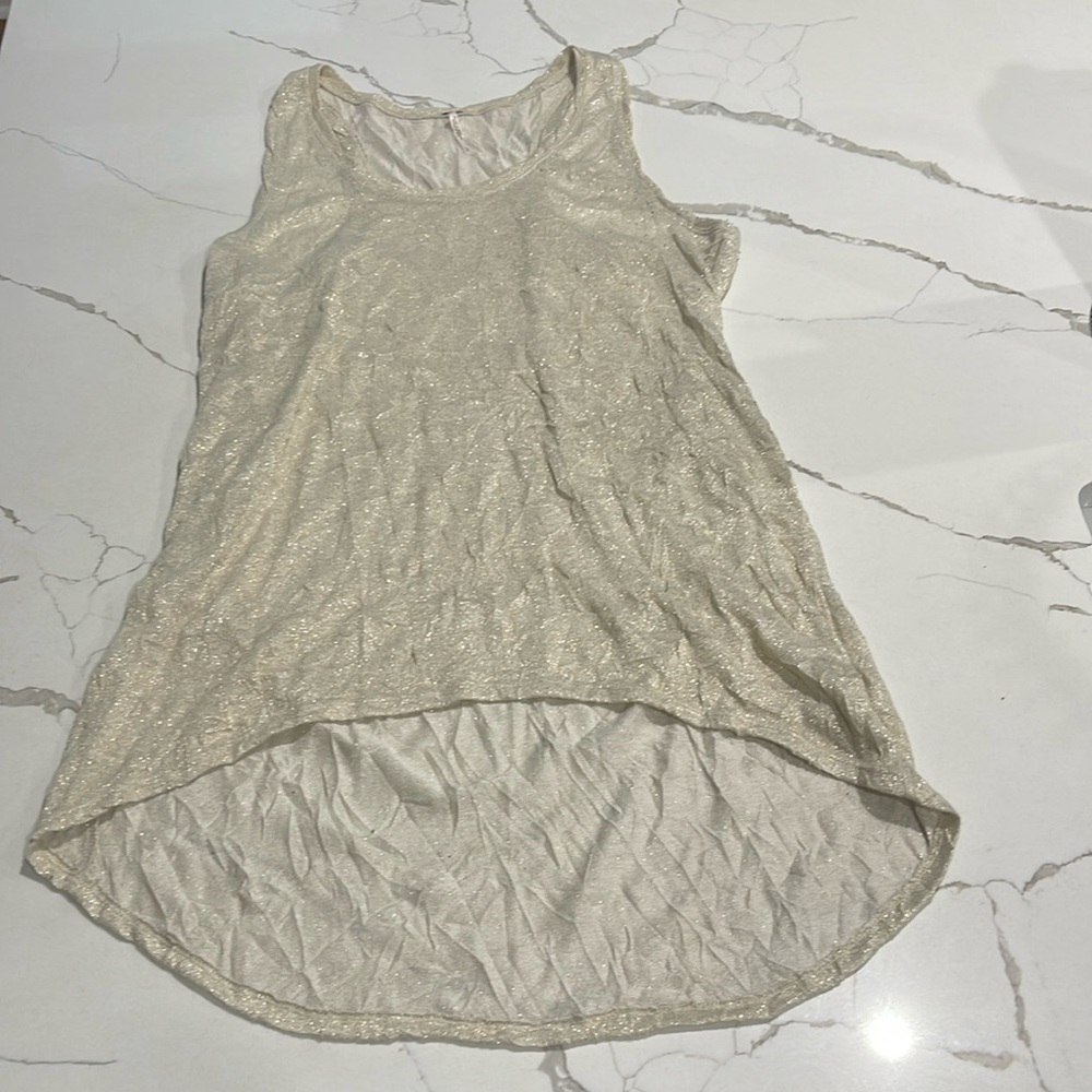 Free People Sparkly Hi-Lo Sleeveless Top